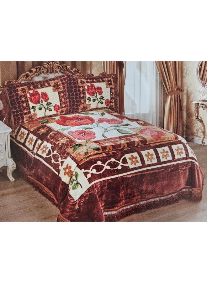 MS - 4 Pieces Heavy Winter Blanket Set 220X240 with Mattress Cover 260X230cm and 2 Pillowcases 55X75cm, Super Soft Double Layer Blanket Made of High Quality Material Excellent Craftsmanship (Whole Set Weight 9kg) - Image 1