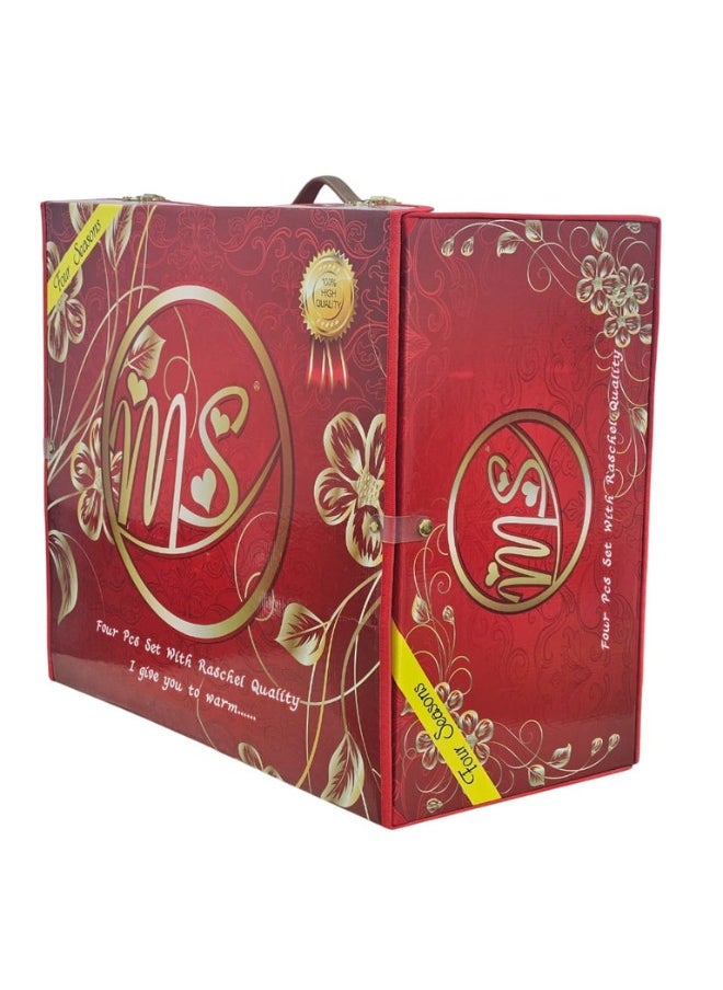 MS - 4 Pieces Heavy Winter Blanket Set 220X240 with Mattress Cover 260X230cm and 2 Pillowcases 55X75cm, Super Soft Double Layer Blanket Made of High Quality Material Excellent Craftsmanship (Whole Set Weight 9kg) - Image 1