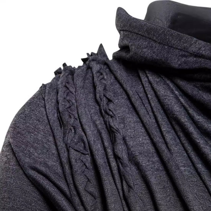 2020 Autumn European Code Trend Long Sleeve Hooded Pullover Pile Collar Hip Hop Long Sleeve T-Shirt Bottoming Yt051 - Image 5