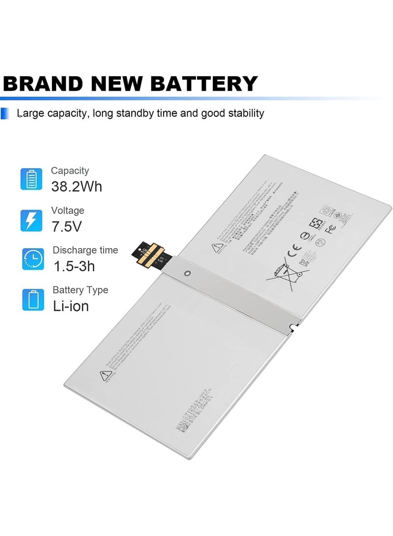 Replacement Battery G3HTA027H DYNR01 For Microso ft Surface Pro 4 Pro 4 1724 Series Tablet 7.5V 5087mAh/38.2Wh; - Image 2
