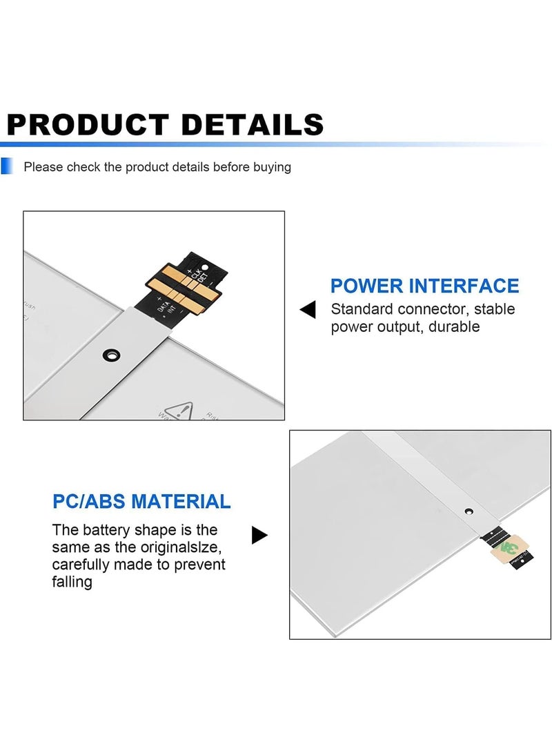 Replacement Battery G3HTA027H DYNR01 For Microso ft Surface Pro 4 Pro 4 1724 Series Tablet 7.5V 5087mAh/38.2Wh; - Image 4