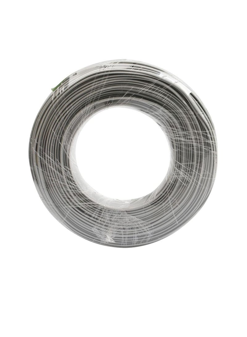 Terminator Telephone cable 4 Core 100 Yards Conductor 7×0.12mm CCA Cable PVC 2.4mm x4.8mm (Grey) - Image 2