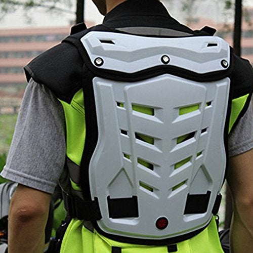 TINTON LIFE Knight Equipment Motocross Motorcycle Adult Chest Protector Vest Protector (White) - Image 3