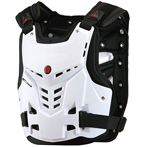TINTON LIFE Knight Equipment Motocross Motorcycle Adult Chest Protector Vest Protector (White) - Image 1