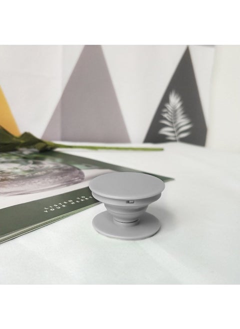 Cartoon Airbag Bracket Special-shaped Acrylic Printing Custom Desktop Lazy Telescopic Painted Epoxy Airbag Bracket-Color:Round Plane-gray (Environmentally Friendly Material)-Style:Bare Bracket-surface Cover With Foam Adhesive (double-sided Adhesive)