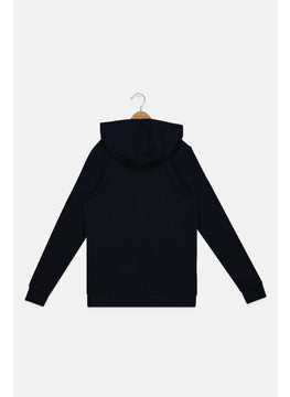 Jack Jones Kids Boy Graphic Printed Hoodie, Navy  - Image 2