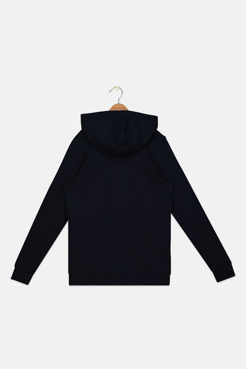Jack Jones Kids Boy Graphic Printed Hoodie, Navy - Image 2