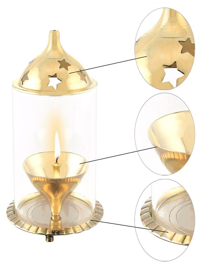 Archies Akhand Diya Brass Metal Diyas Light Lamp (Standard Size, AKDMT03152) - Image 5