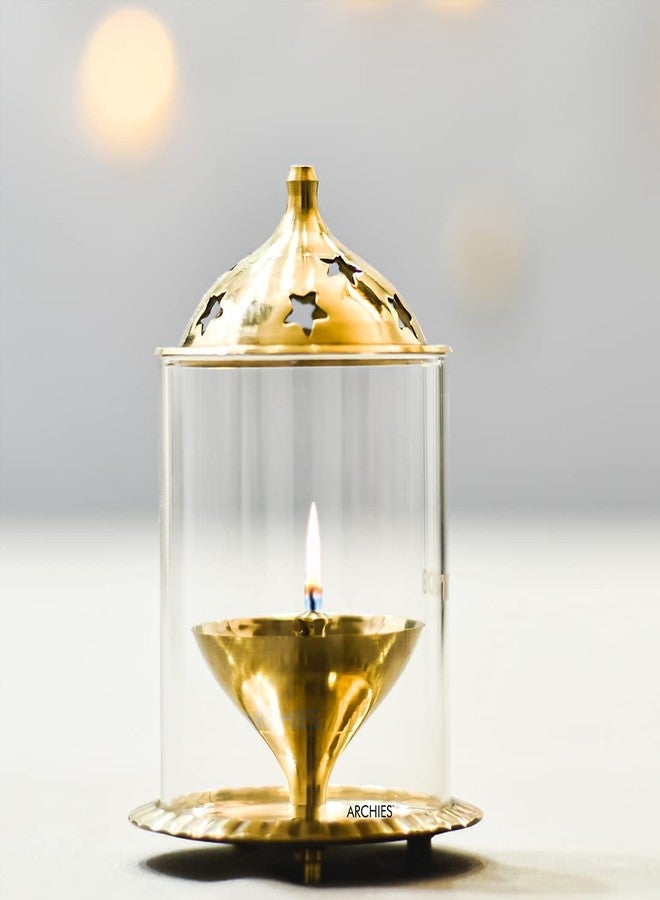 Archies Akhand Diya Brass Metal Diyas Light Lamp (Standard Size, AKDMT03152) - Image 1