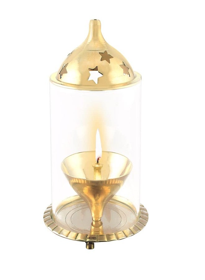 Archies Akhand Diya Brass Metal Diyas Light Lamp (Standard Size, AKDMT03152) - Image 4