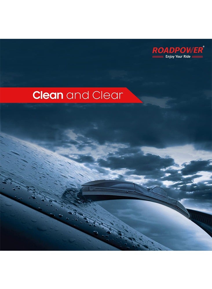 RoadPower 20 بوصة / 500 مم VP6 - شفرة ممسحة واحدة مع 8 خيارات مختلفة لوصلات التثبيت - Image 2