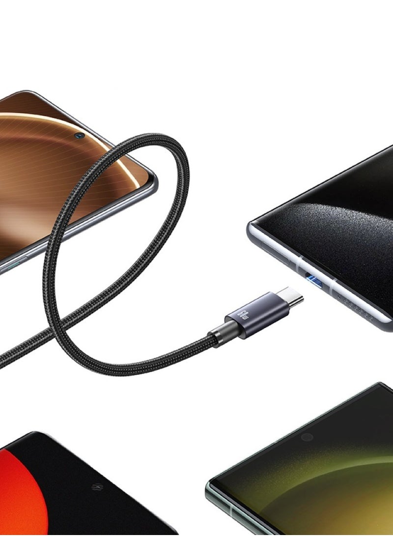 Usams USB C Cable, Nylon-Braided USB-C to USB-C 2.0 Cable (C to C) Compatible for iPhone 15/15 Plus/15 Pro/15 Pro Max, iPad Pro/Air/mini 6, MacBook Pro/Air, Galaxy S23, Huawei P60, Xiaomi, etc-1.2M - Image 3