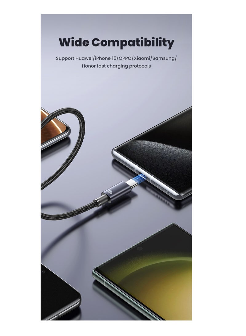 Usams USB C Cable, Nylon-Braided USB-C to USB-C 2.0 Cable (C to C) Compatible for iPhone 15/15 Plus/15 Pro/15 Pro Max, iPad Pro/Air/mini 6, MacBook Pro/Air, Galaxy S23, Huawei P60, Xiaomi, etc-1.2M - Image 5