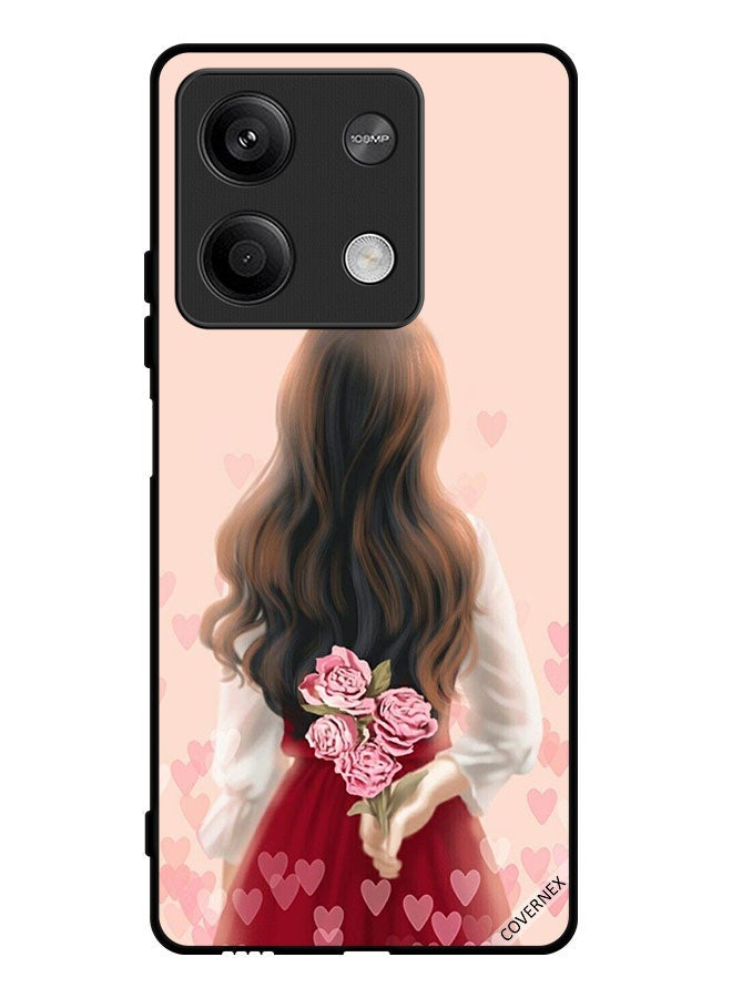 Covernex Protective Case Cover For Xiaomi Redmi Note 13 Girl Hiding Flowers - Image 1
