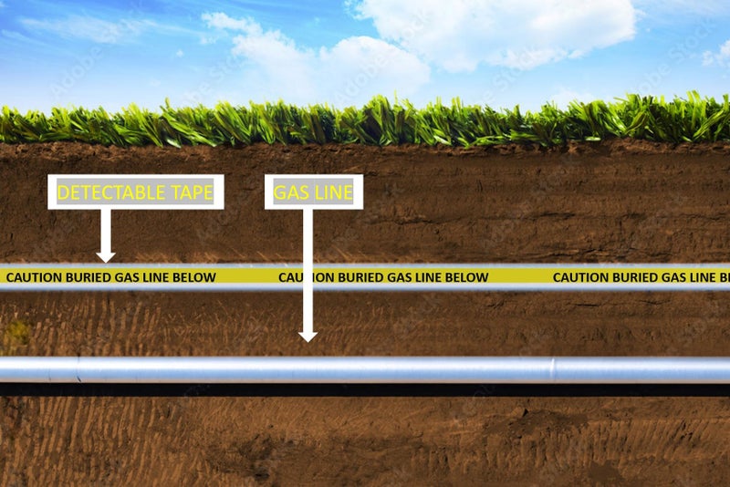 Swanson Tool Co. , Inc Swanson Tool Co DETY31005 3 inch by 1000 Foot 5 MIL Detectable Safety Tape "Caution Buried Gas Line Below" Yellow with Black Print - Image 5
