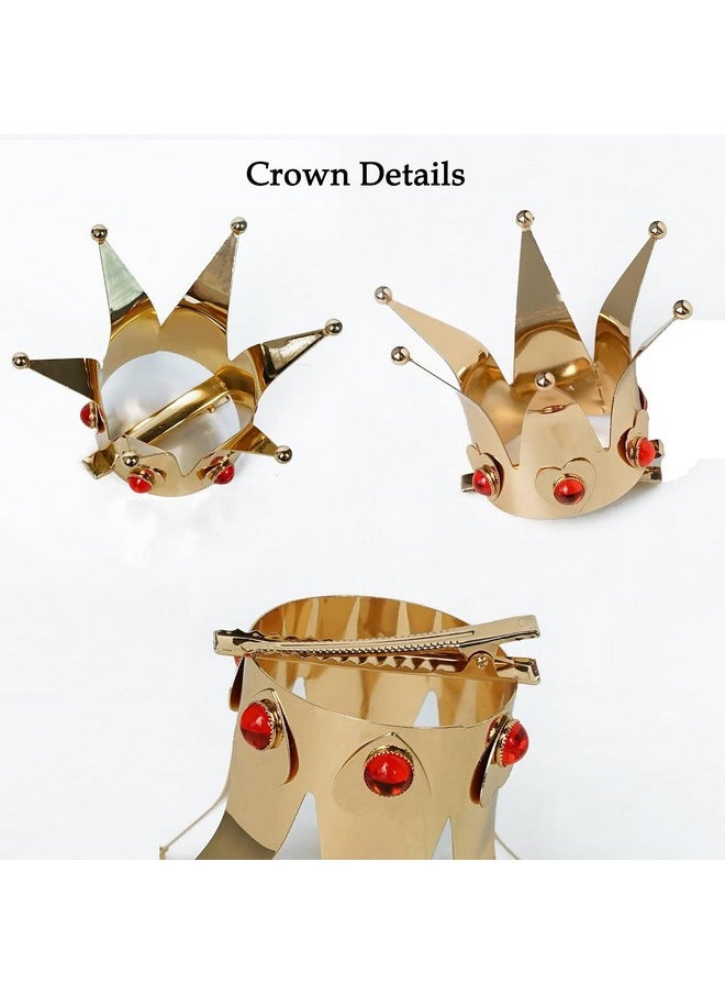 Probeauty Probeauty Red Cosplay Wig with Crown Short Curly Heart Halloween Queen Costume Wig for Women  - Image 3