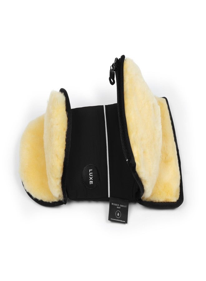 WERNER CHRIST Baby Sheepskin Hand Warmer - GLOVY Luxe Gloves are The Ideal Baby Carriage muff Made of Medical Fur, Warm Universal and Water-Repellent Hand muff, in Black - Image 3