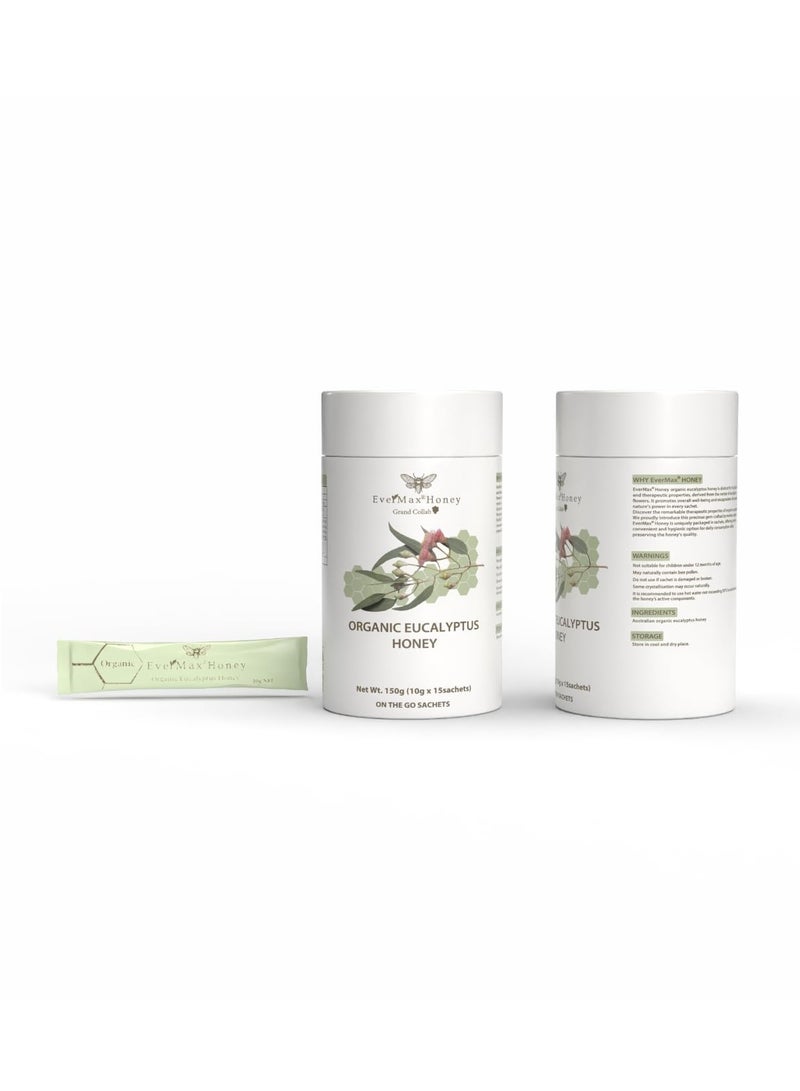 Evermax Organic Eucalyptus Honey 10Gm Sachets 15S