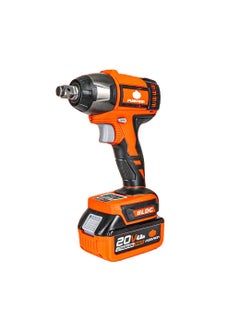 TUQO TUQO Pumpkin 12 Cordless Impact Wrench With Brushless Motor 3 Variable Speed Control With Reverse AutoMax Torque 20V LithiumIon X 2 Batteries 21Mm Socket Included Orange 330Nm  - Image 1