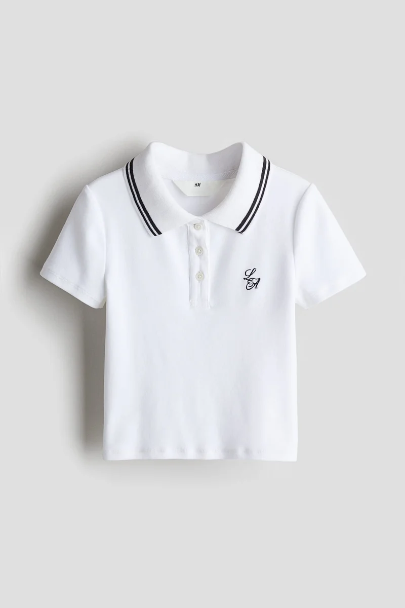 H&M Embroidered polo shirt