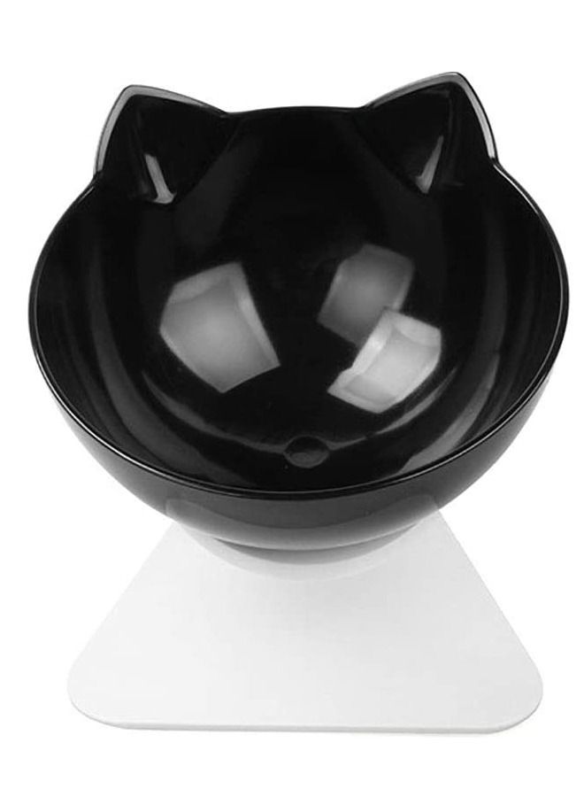 Single Cat Dog Elevated Bowls 15 degrees Tilted Raised Food Container With Stand (black) - Image 3