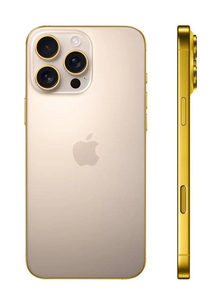 CAVIAR - Caviar Luxury 24k Gold Plated Frame Customized iPhone 16 Pro Max 256 GB Desert - Image 1
