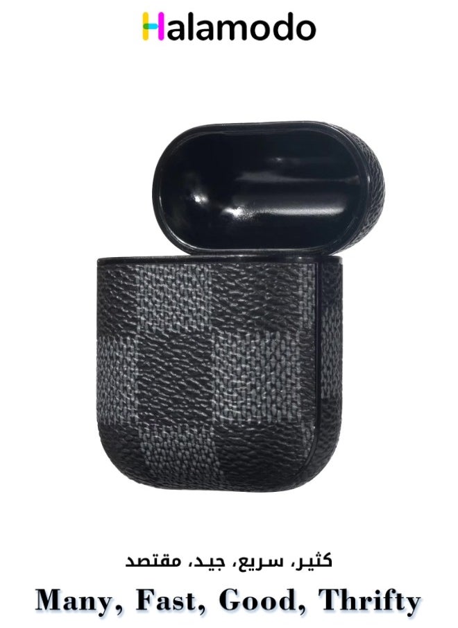 HALAMODO AirPods Case Cover for AirPod 2&1 Full-Body Protective Hard Shell Leather Airpods Protective Cover Case with Keychain for AirPods Wireless Charging Case  - Image 1