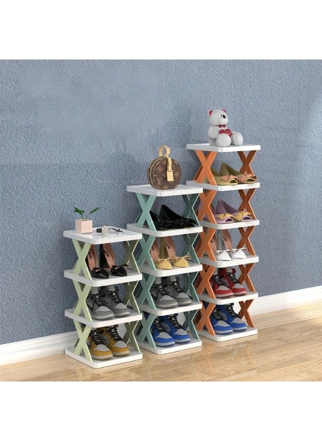 Generic - 5 Layer Shoe Rack Lightweight Adjustable Plastic Foldable Shoe Rack - Space Saving Design for Home Office - Image 1