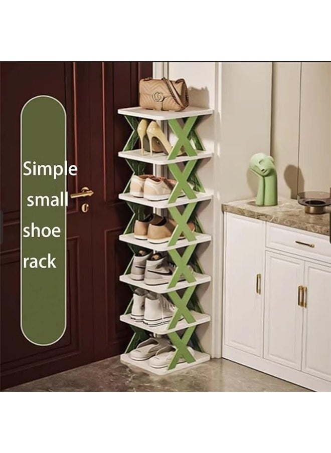 Generic - 5 Layer Shoe Rack Lightweight Adjustable Plastic Foldable Shoe Rack - Space Saving Design for Home Office - Image 1