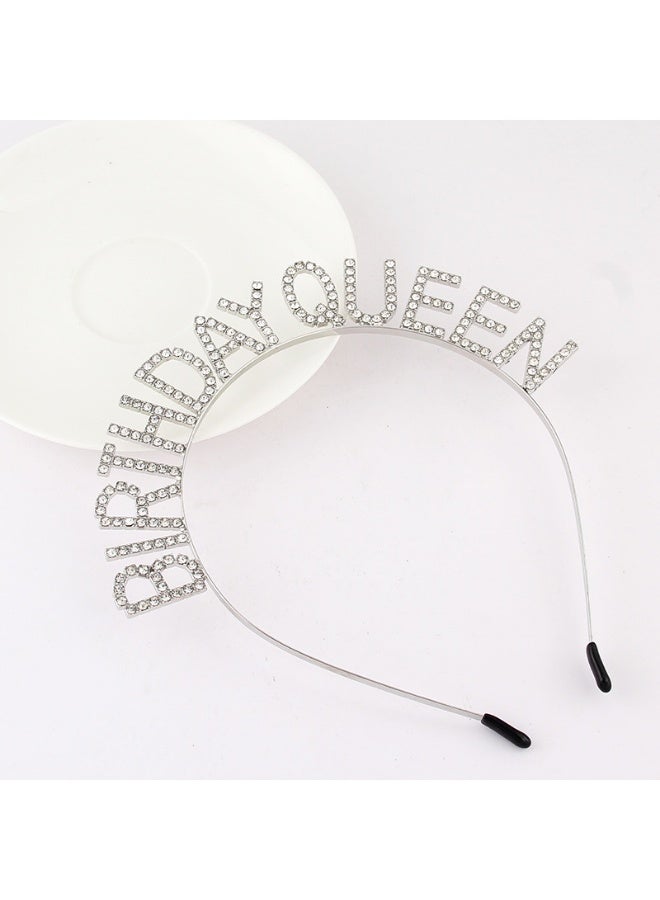 Birthday Queen Sash and Rhinestone Headband Set, Birthday Party Decor Favor Gift - Image 2