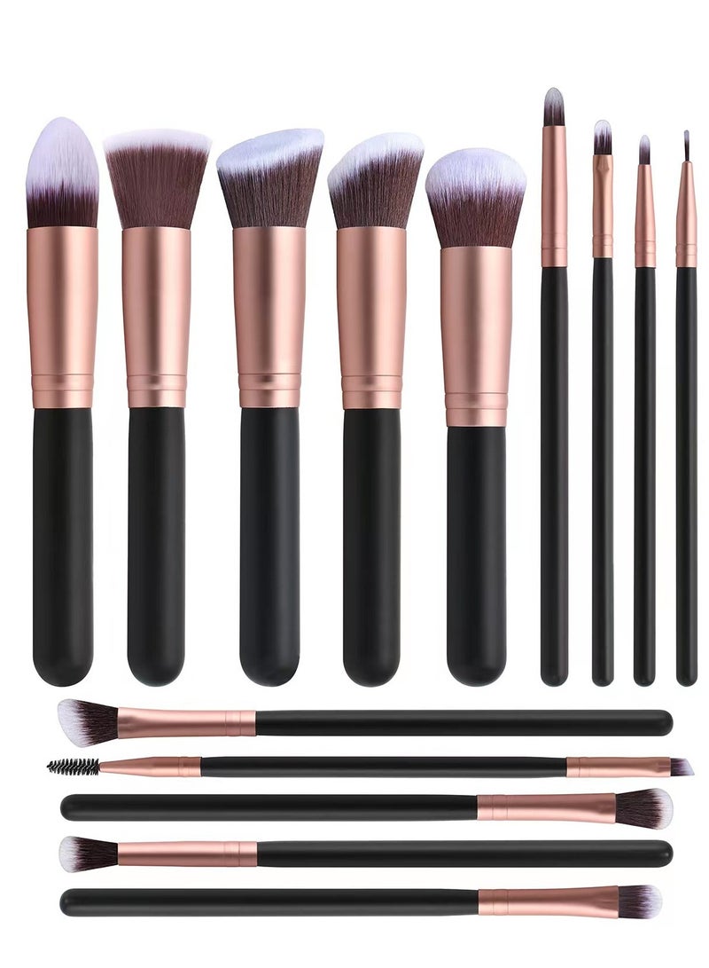 14-Piece Complete Makeup Brush Set for Beginners – Professional Foundation, Eyeshadow & Powder Brushes Kit - Image 1
