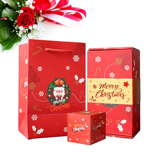 DYFCNP Surprise Gift Box Explosion Merry Christmas Surprise Gift Boxes for Money and Birthday2025 Newly Upgrade PopUp Explosion BoxesFolding Christmas Money Box Set Red 10Boxs - Image 1