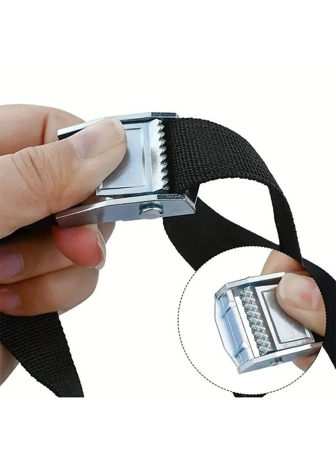 4PCS Black Heavy Duty Roof Rack Straps 5ft Adjustable Tie Down Lashing for Cargo Truck - Image 3