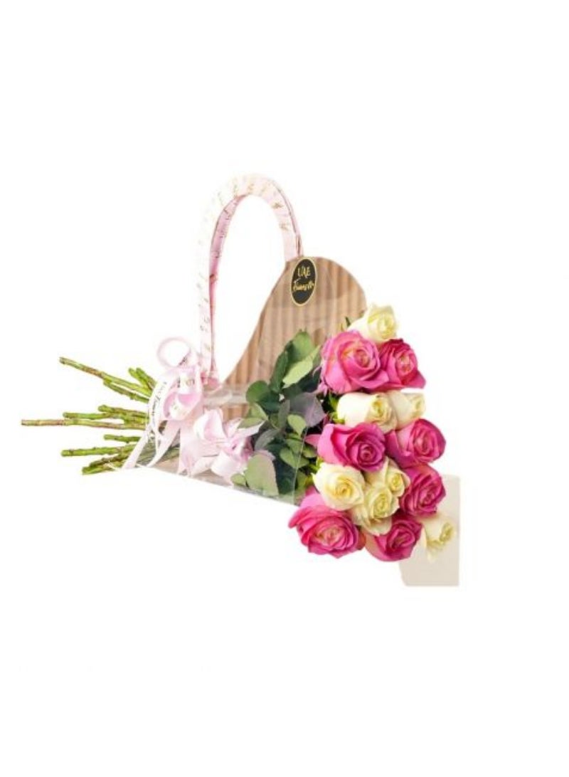Generic White & Pink Roses Bag