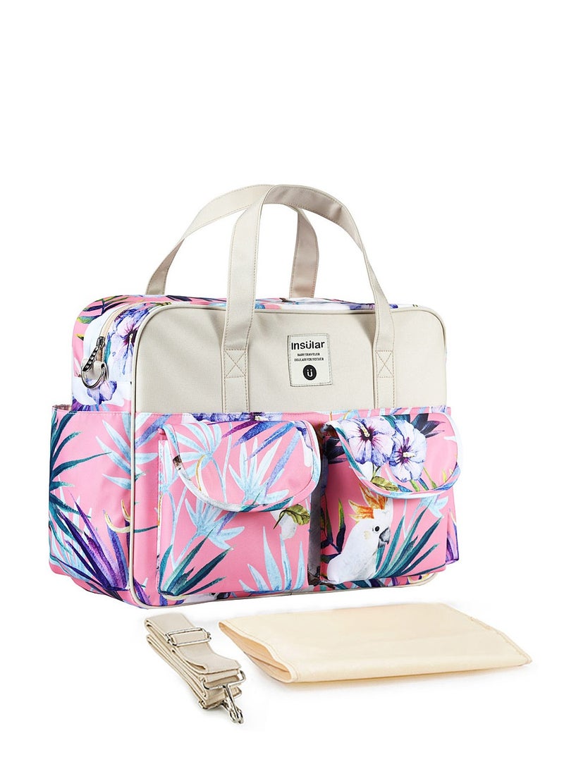 insular Multifunctional Animal Print Travel Nappy Bag With High-Quality Material - Image 1