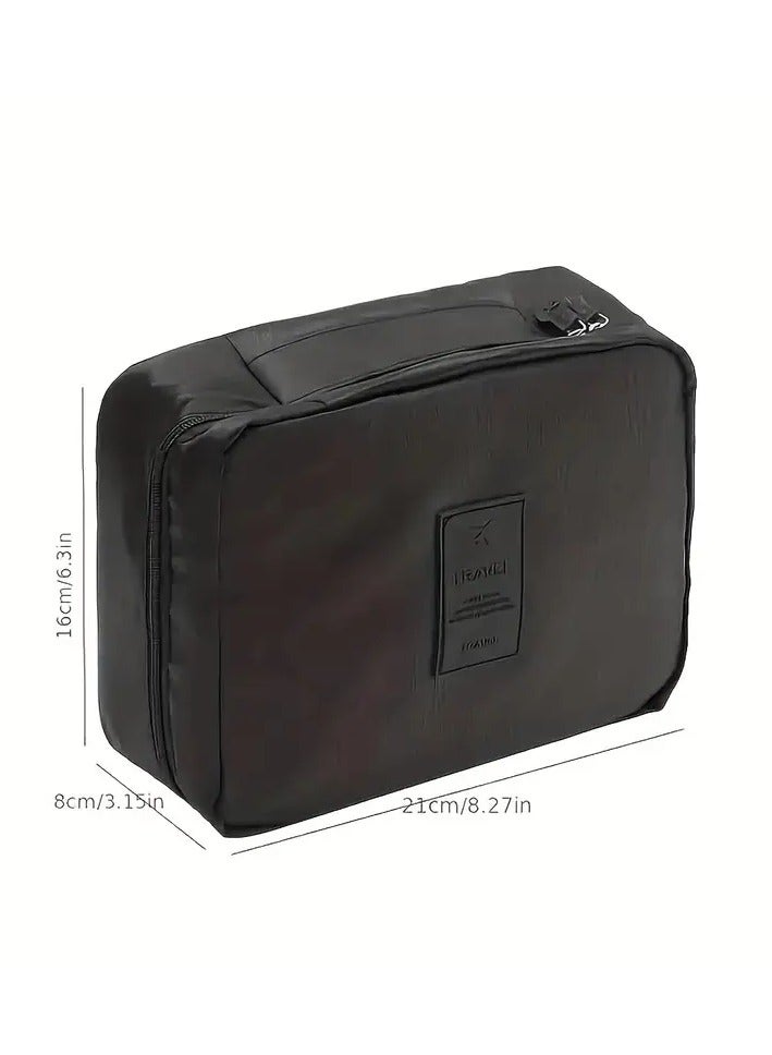 ORiTi حقيبة مكياج بسعة كبيرة، حقيبة مستحضرات تجميل محمولة، منظم غسيل أدوات النظافة وإكسسوارات السفر - Image 5