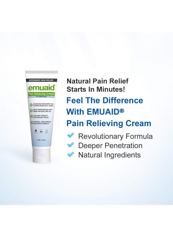 Emuaid EMUAID Pain Relieving Cream 4oz - Relief for aching muscles, shoulder, neck joint, lower back aches, hip, knee joints, leg, feet, nerve pain, inflammation, sciatica, and arthritis.  - Image 5