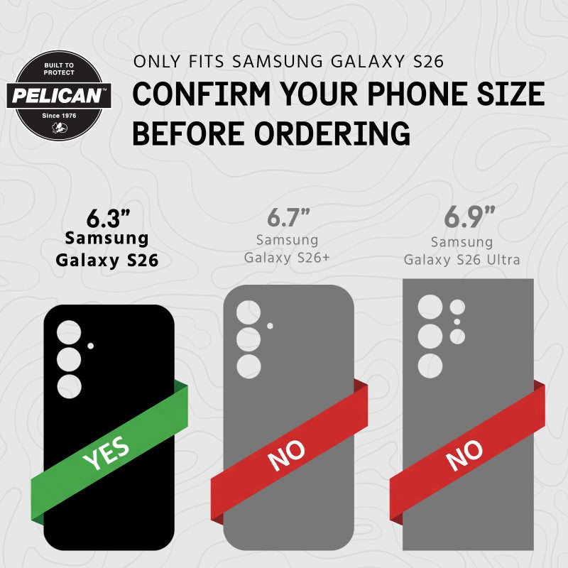 Pelican Protector Samsung Galaxy S26 Case [Magnetic and Wireless Charging] Rugged Phone Cover with 16ft Military-Grade Drop Protection - Heavy Duty Protective Case for Samsung Galaxy S26 6.3" - Black - Image 2