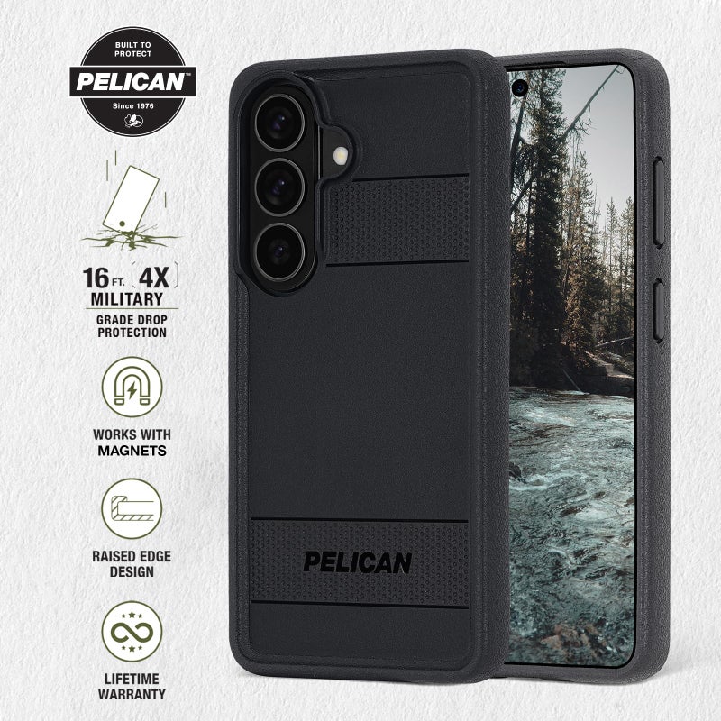 Pelican Protector Samsung Galaxy S26 Case [Magnetic and Wireless Charging] Rugged Phone Cover with 16ft Military-Grade Drop Protection - Heavy Duty Protective Case for Samsung Galaxy S26 6.3" - Black - Image 3