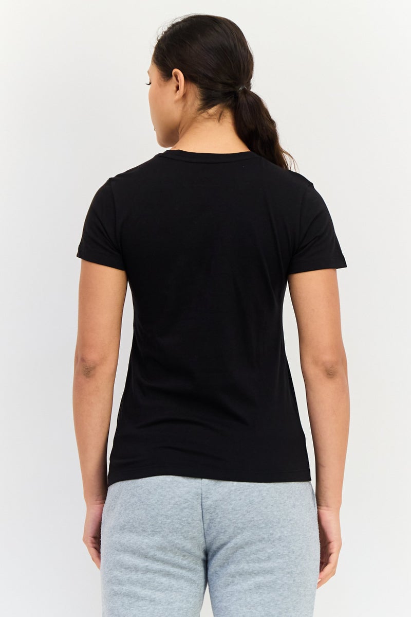 PUMA تي شيرت رياضي نسائي بأكمام قصيرة، خارجي، أسود - Image 3