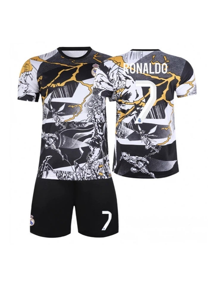 Real Madrid 25‑26 Real Madrid Soccer Jersey Set 7# C Ronaldo Short Sleeve Jersey With Shorts Multiple Sizes for Fans - Image 1
