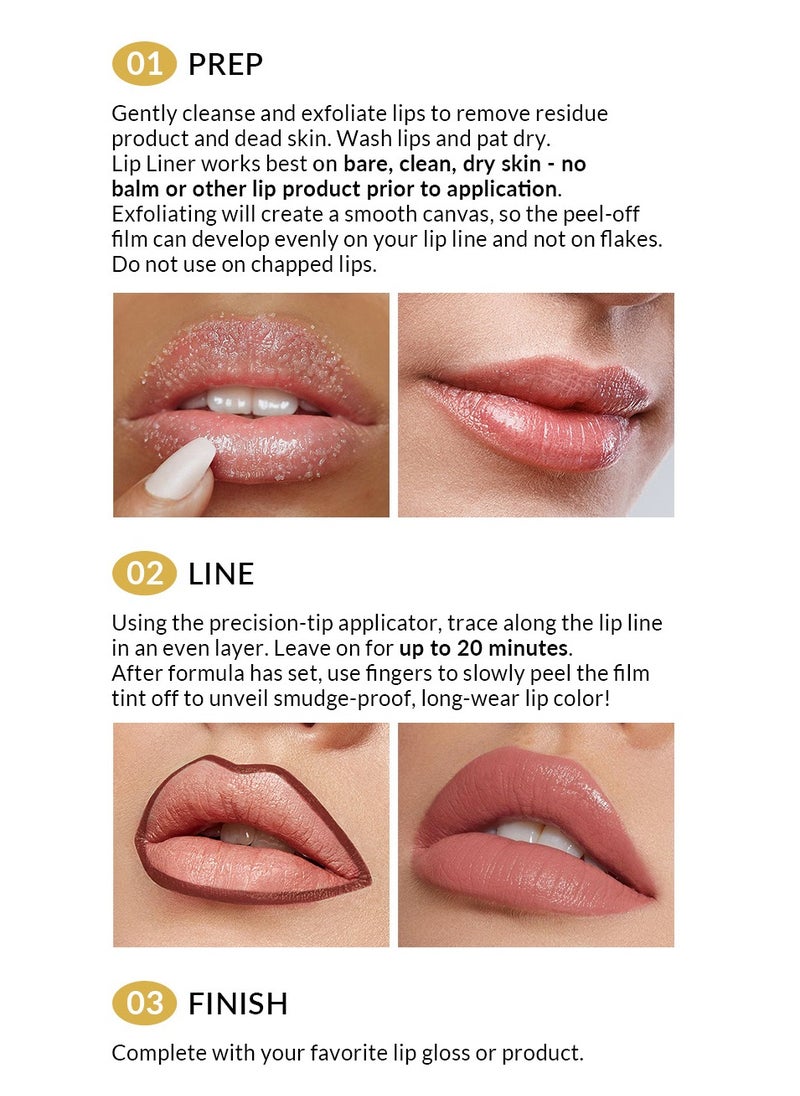 SELINE GIRL 3Pcs Peel Off Lip Liner,Matte Lip Liner,Waterproof Long Lasting Highly Pigmented Color Peel Off Lip Stain Lipsticks Makeup for Women  - Image 4