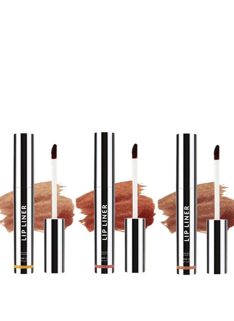 SELINE GIRL 3Pcs Peel Off Lip Liner,Matte Lip Liner,Waterproof Long Lasting Highly Pigmented Color Peel Off Lip Stain Lipsticks Makeup for Women  - Image 1