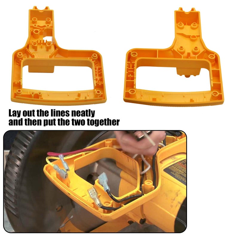 folosem 380452-00 Miter Saw Handle Clamshell Set for DeWalt DW704 & DW705 Miter Saw (Types 1-5) ï¼ŒFits 3660 3680 (Types 1-3) - Image 5