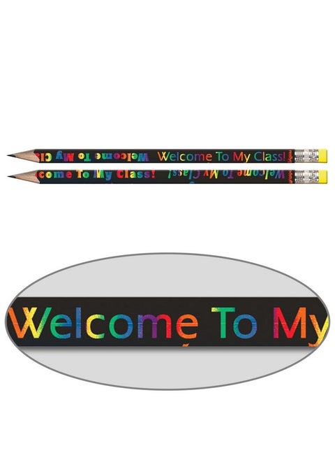 Welcome To My Class Pencils - Sharpened - 12 Sharpened Pencils