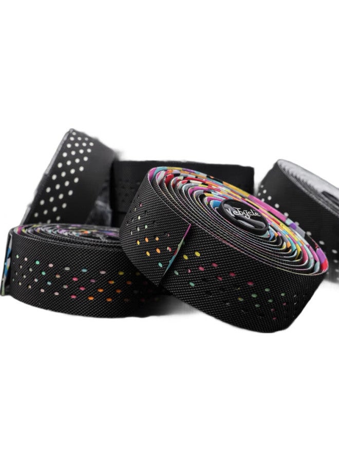 LeBycle Bicycle Handlebar Tape, Road Bike Grip Tape, Colorful Wear-Resistant Anti-Slip Cycling Equipment, Handlebar Wrap, Accessories, Breathable, Durable, Wear-Resistant, Shock-Absorbing, Pu Leather + Eva Filling - Image 2