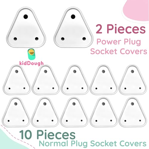 KidDough Baby Proofing Electrical Protector Socket Plug Cover Guards - Pack of 12, White, Open Socket Guards Protector for Kids Safety, Electric Plugs Cover, Baby Safety Product - Image 4