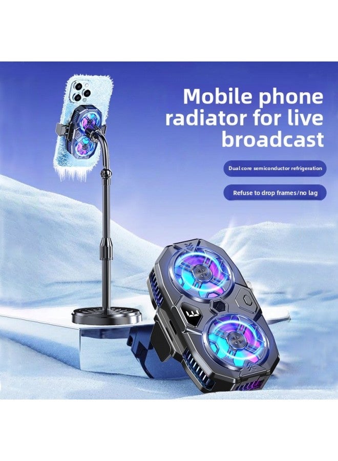 Dual-core Live Radiator Semiconductor Refrigeration Mobile Phone Bracket E-sports Cooling Artifact-Color:Radiator Disc Holder  - Image 3