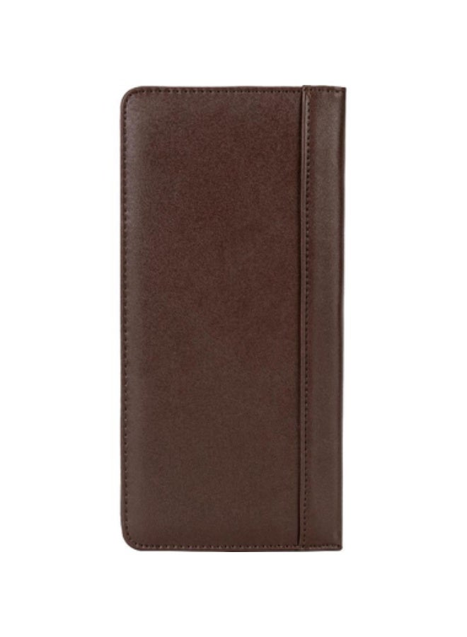 ROCO Business Card Holder 160 Cards8.5 X 5.4 cm Card Size Luxury Leather Brown - Image 3