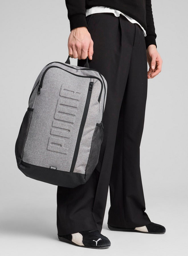 PUMA Logo Embossed School Backpack With Adjustable Straps And Zip Closure - Image 2